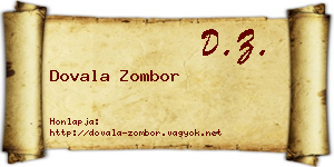 Dovala Zombor névjegykártya
